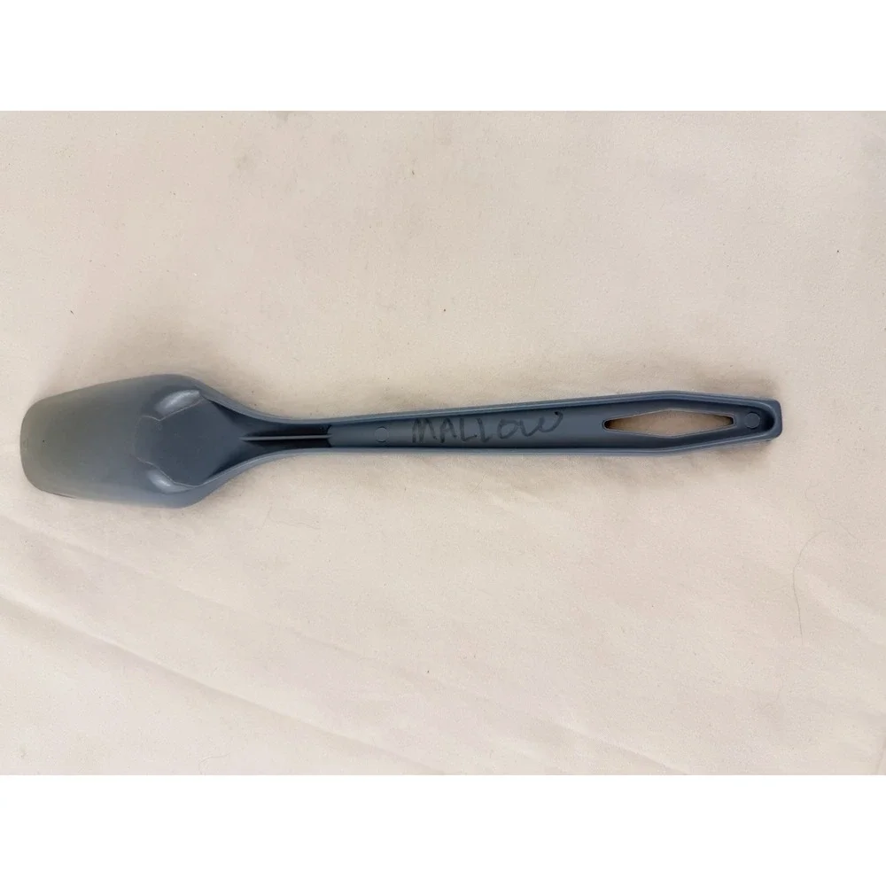 Vintage Kitchen Spoon Plastic Blue Serving Spoon Retro Cooking Utensil